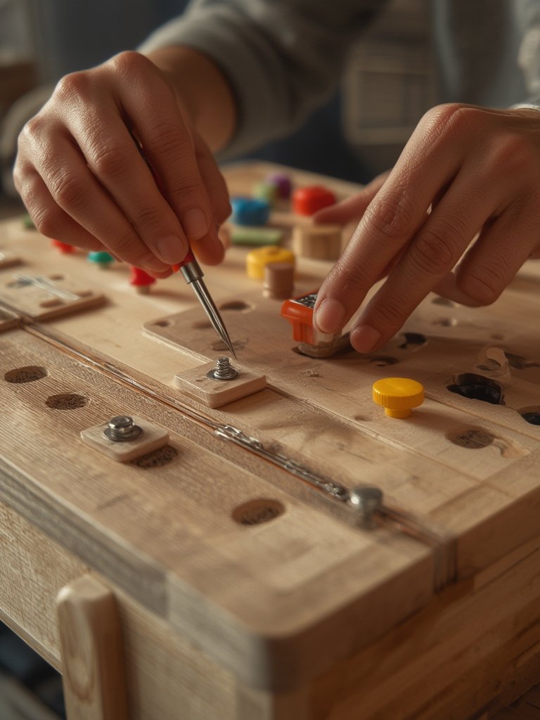 Montessori Busy Board DIY: 7 Amazing Ways to Build Independence (Proven Guide) 3 montessori busy board DIY - Illustration 2